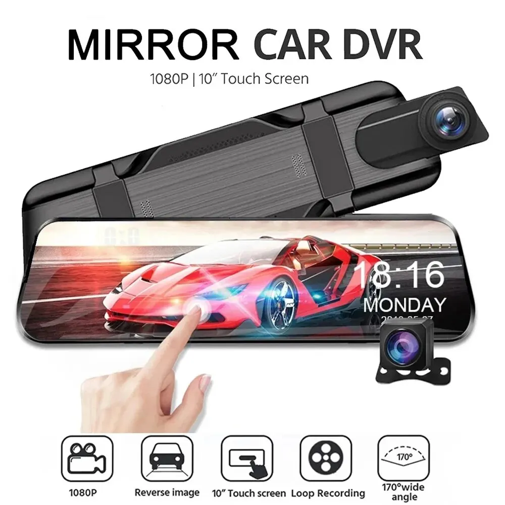 Car Mirror Rearview Dash Cam Car Mirror Black Box Car Dvr Dash Cam for Cars Auto - £68.62 GBP+