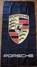 Porsche Flag Black Vertical 3X5 Ft Polyester Banner USA - £12.64 GBP