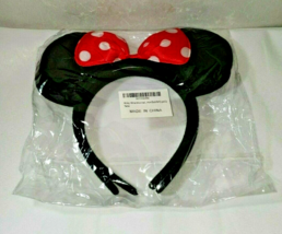 Mickey &amp; Minnie Headband 2pk Set NWT Black and Red - £14.68 GBP