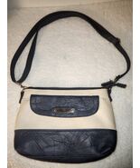 Stone Mountain White And Blue Leather Purse - $15.84