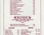The Crab Shack Menu Chapman Highway Knoxville Tennessee  - £12.53 GBP