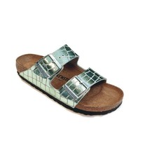 Birkenstock Arizona BS Sandals Womens Size 6 - 6.5 NARROW Gator Gleam Mineral - $123.04