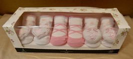 Baby 3 Pair Sock Set Laura Ashley Newborn - 6 Months Pink Girls NIB 237O - £9.96 GBP