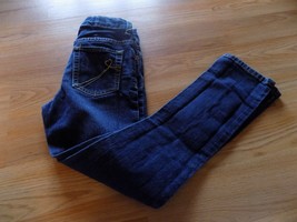 Girl&#39;s Size 10 The Children&#39;s Place Skinny Leg Denim Blue Jeans Dark Wash Adjust - £11.79 GBP