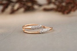 Ladies Diamond Ring, Diamond Cuff Ring, 10k Solid Gold, Natural Diamonds - £197.73 GBP