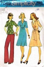 Vintage 1975 Misses&#39;  DRESS, TOP &amp; PANTS Simplicity Pattern 7049 Sizes 6... - £9.59 GBP