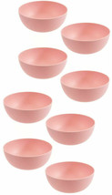 Mainstays Plastic 38 Ounce Round Bowl, Cereal Set Of 8, Cherry Blossom  BPA Free - £21.01 GBP