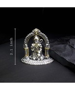 2D Solid 925 Sterling Pure Silver Oxidized Hanuman Idol religious Diwali... - €121,83 EUR