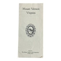 Vintage Mount Vernon Virginia Travel Brochure George Washington Tomb Mansion - £6.26 GBP