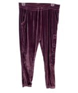 Victorias Secret Lounge Track Pants Size Small Plum Purple Velour Velvet... - $49.72