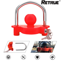 RED Trailer Hitch Lock Coupler Ball Tow Lock Anti-theft Lock RV Equipment - £11.93 GBP