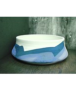 Charles Halling Studio Art Pottery Bowl Signed 7&quot; Diameter White Blue To... - £145.08 GBP