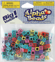 Darice AlphaBeads  Assorted Colors with Black Letters  Plastic  6 mm Size  160/  - £16.33 GBP