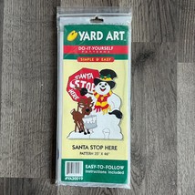 Vintage 90s Do-It Yourself Wood Yard Art Pattern You Pick Santa Reindeer... - $18.07