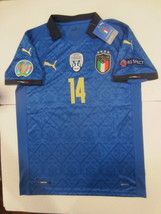 Federico Chiesa Italy 20/21 Euro Champions Stadium Home Soccer Jersey 2020-2021 - £75.23 GBP