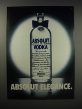 1990 Absolut Vodka Ad - Absolut Elegance - $18.49