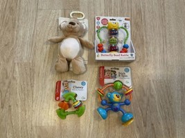 An item in the Baby category: NEW Set of 4 Baby toys Kellytoy bear Chewy Rattle 0+ 6+ months