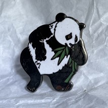 Panda Eating Eucalyptus Exotic Animal Wildlife Enamel Lapel Hat Pin Pinback - £4.74 GBP