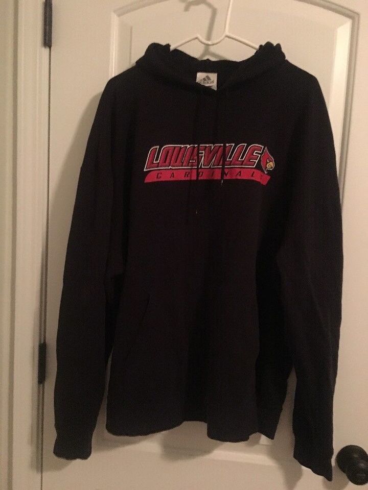 Primary image for Adidas Men's Black Sweatshirt Hoodie Louisville Cardinals Size XL