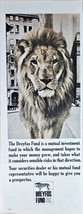 DREYFUS FUND MUTUAL INVESTMENT Male Lion Logo - 1964 Vintage Print Ad - €8,40 EUR