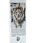 DREYFUS FUND MUTUAL INVESTMENT Male Lion Logo - 1964 Vintage Print Ad - $9.82
