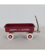 Radio Flyer Mini Miniature Doll House Red Metal Toy Wagon 4&quot; Wheels Work - £11.41 GBP