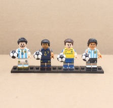 4pcs Football Soccer Players Minifigures set Messi Mbappe Ronaldo Maradona - $12.99