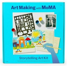 Art Making with MoMA Storytelling Art Kit Stencils Paint Brushes Jacob Lawrence - £5.45 GBP