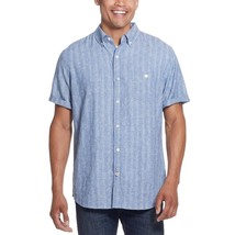 Weatherproof Vintage Men’s Size XXXL 3XL Linen Blend Short Sleeve Blue S... - $8.99