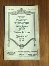 Empire Theater Dec 23 1929 Theatre Program - £15.73 GBP