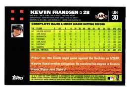 2007 Topps Updates &amp; Highlights #UH30 Kevin Frandsen San Francisco Giants - £1.60 GBP