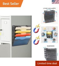 Magnetic 5 Pocket Mesh Wall Organizer - Stylish Document Storage Solution - $1,008.82 MXN