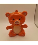 Vintage Orange Bear Toy Is Plastic - $173.46 MXN