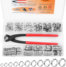 120PCS 11 Sizes Single Ear Hose Clamps 304 Stainless Steel, 6-33.1Mm Ste... - $38.72