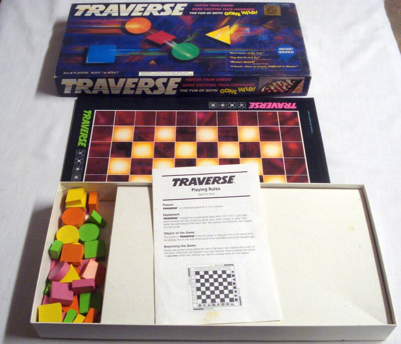 Traverse Game 1992 Educational Insights Complete Fun of Both Chess and Checkers - $12.99