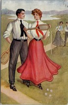 Sports A Love Game of Tennis 1907 Fairplay to Howbert Colorado Postcard Z4 - £7.17 GBP