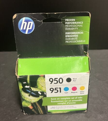 HP 950 951 C/M/Y Color Ink Cartridges OEM X4E06AN Combo Pack Of 4 Use By 2/2023 - $56.09