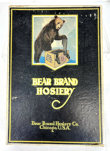 Antique 1898 Cardboard Bear Brand Hosiery Box is Empty 1 1/2 x 6 1/2 x 9... - £38.72 GBP