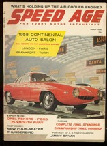 Speed Age 1/1958-Alfa Romeo-NASCAR-Indy Cars-Roger Ward-Jimmy Bryan-FR/G - £23.67 GBP