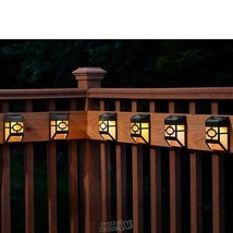 Arzii 6-Pack Solar Deck/Fence Lights Includes 2 White LEDs Mounts Easily - £18.93 GBP