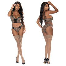 Magic Silk Bra &amp; Hipster Panty-Leopard S/M-Boxed - £31.26 GBP