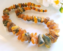 Raw unpolished Baltic Amber Necklace  - £39.16 GBP