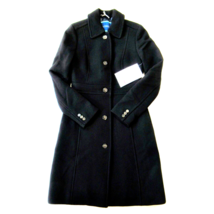 NWT J.Crew Classic Lady Day Coat in Black Italian Doublecloth Wool Thinsulate 0 - $200.00