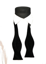 Mens FERUCCI  Oversized Self Tie Black Velvet Bow Tie - Bowtie, Mens big... - £39.95 GBP