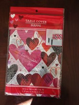 Table Cover Happy Valentine&#39;s Day 54 In X 108 In-Brand New-SHIPS N 24 HOURS - $11.76