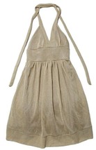 HOLLYWORLD Girl A-Line Gold Glitter Tie-Up Lined V-Neck Dress(10)Made in... - $29.69