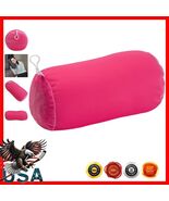 Luxury Microbead Travel Pillow in Pink – Soft Compact Neck Roll &amp; Lumbar... - $681.90 MXN