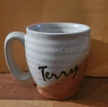 Vintage 1978-1981 Clay in Mind Coffee Mug Personalized Terry Handmade Pottery - £17.90 GBP