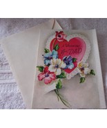 Vintage Rust Craft A Valentine for Dad Card With Envelope 1949 - £3.91 GBP