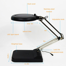 TECHTONGDA 110V 10X Black Benchtop Magnifier Lamp Magnifier Desk Table Lighting - £69.59 GBP
